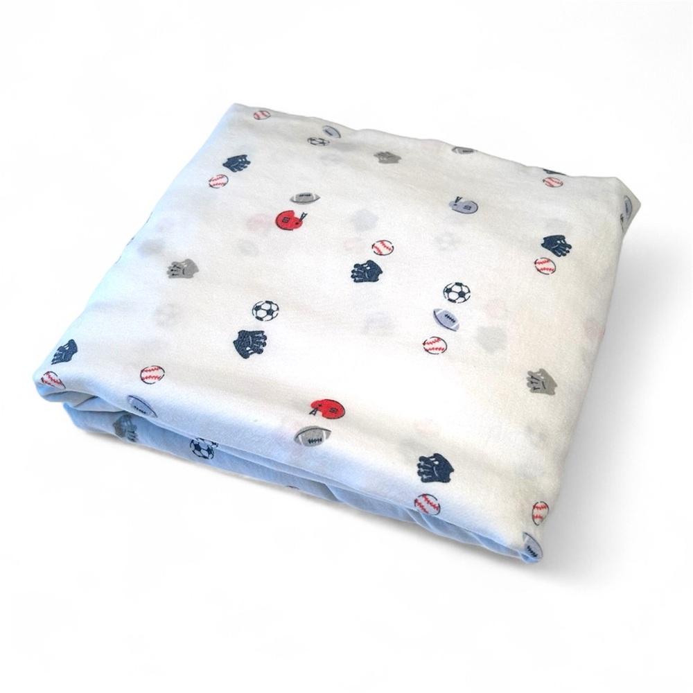 Carters Sports Theme Standard Crib Fitted Sheet Baseball Football Soccer Nursery